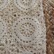 Vintage beige crochet bedspread