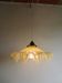 Suspension et son opaline clichy couleur  paille / blanc