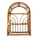 1970s rattan wall shelf