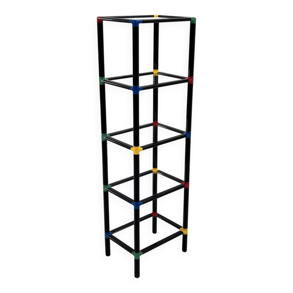 Etagère sur pied modulable multicolore, 1980