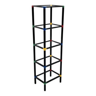 Multicoloured modular floor shelf, 1980