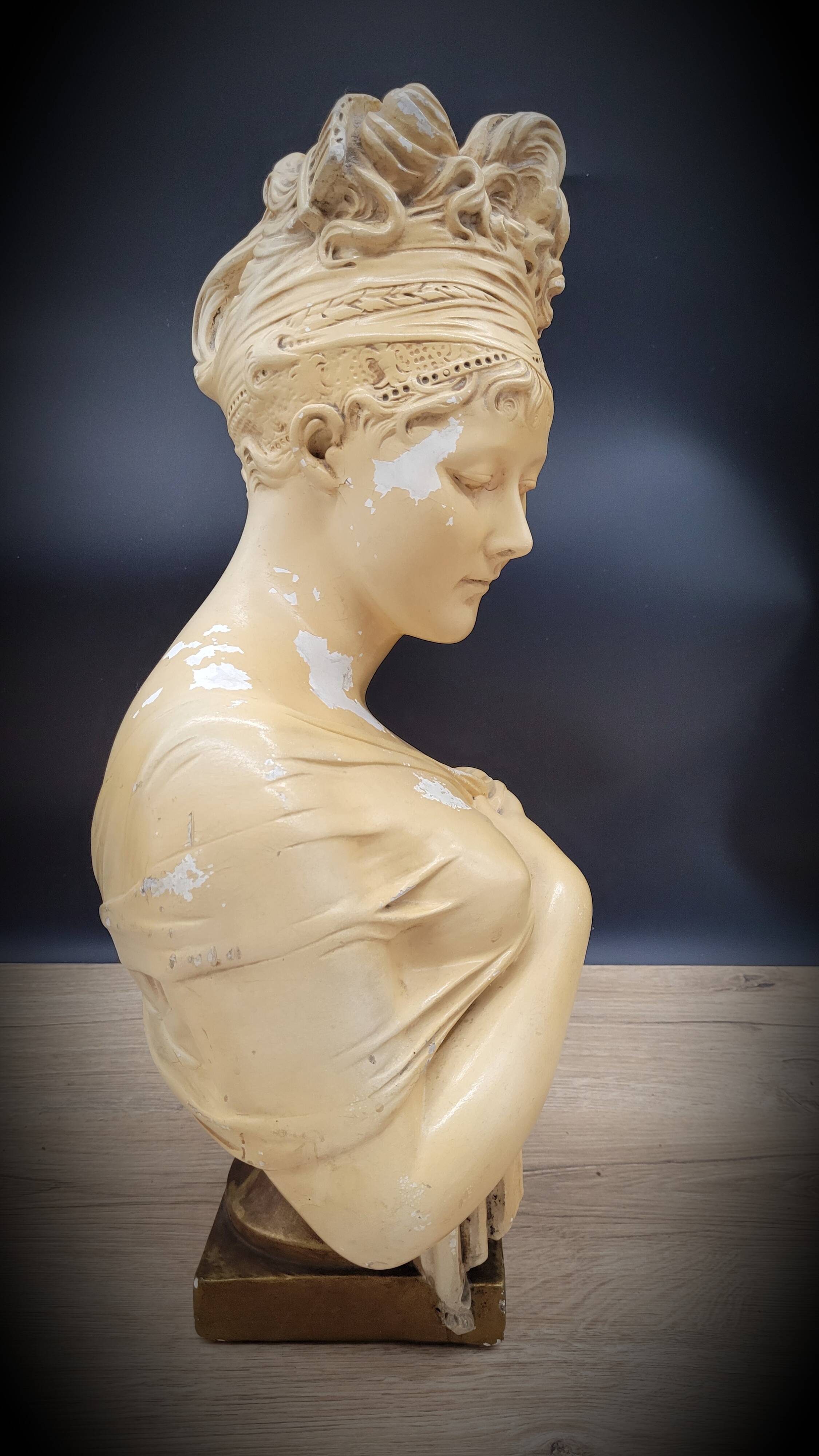 Female plaster bust