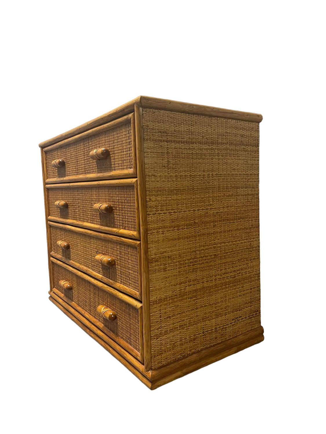 1970s rattan chest of drawers