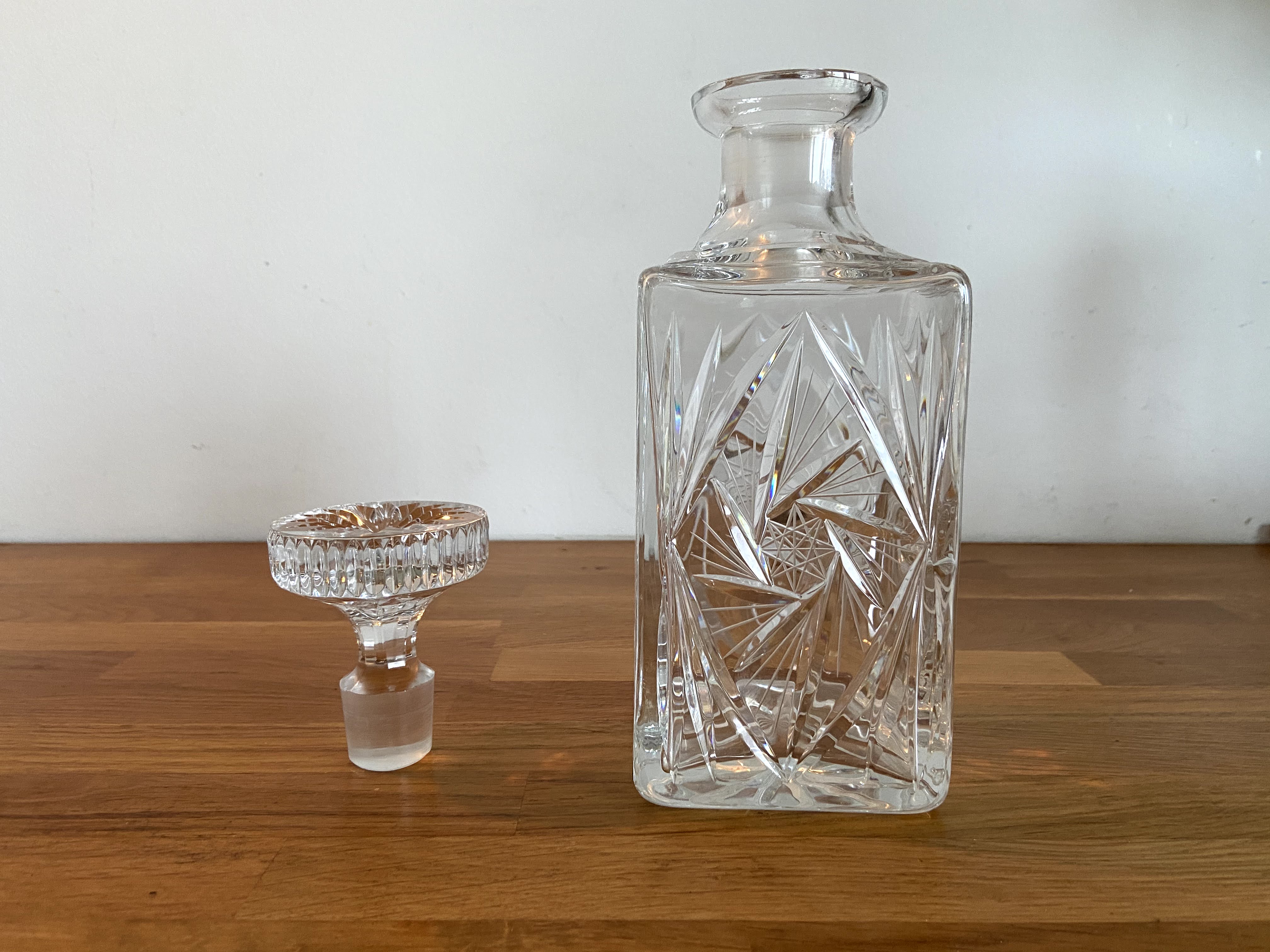 Chiseled whisky carafe