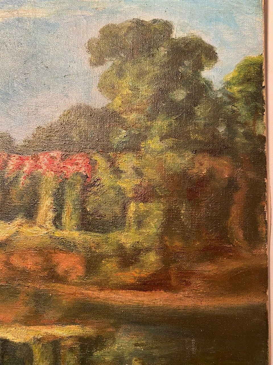 Old painting, landscape, signed, early XX century