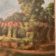 Tableau ancien, paysage, signé, début XX siècle