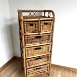 Rattan chest of drawers