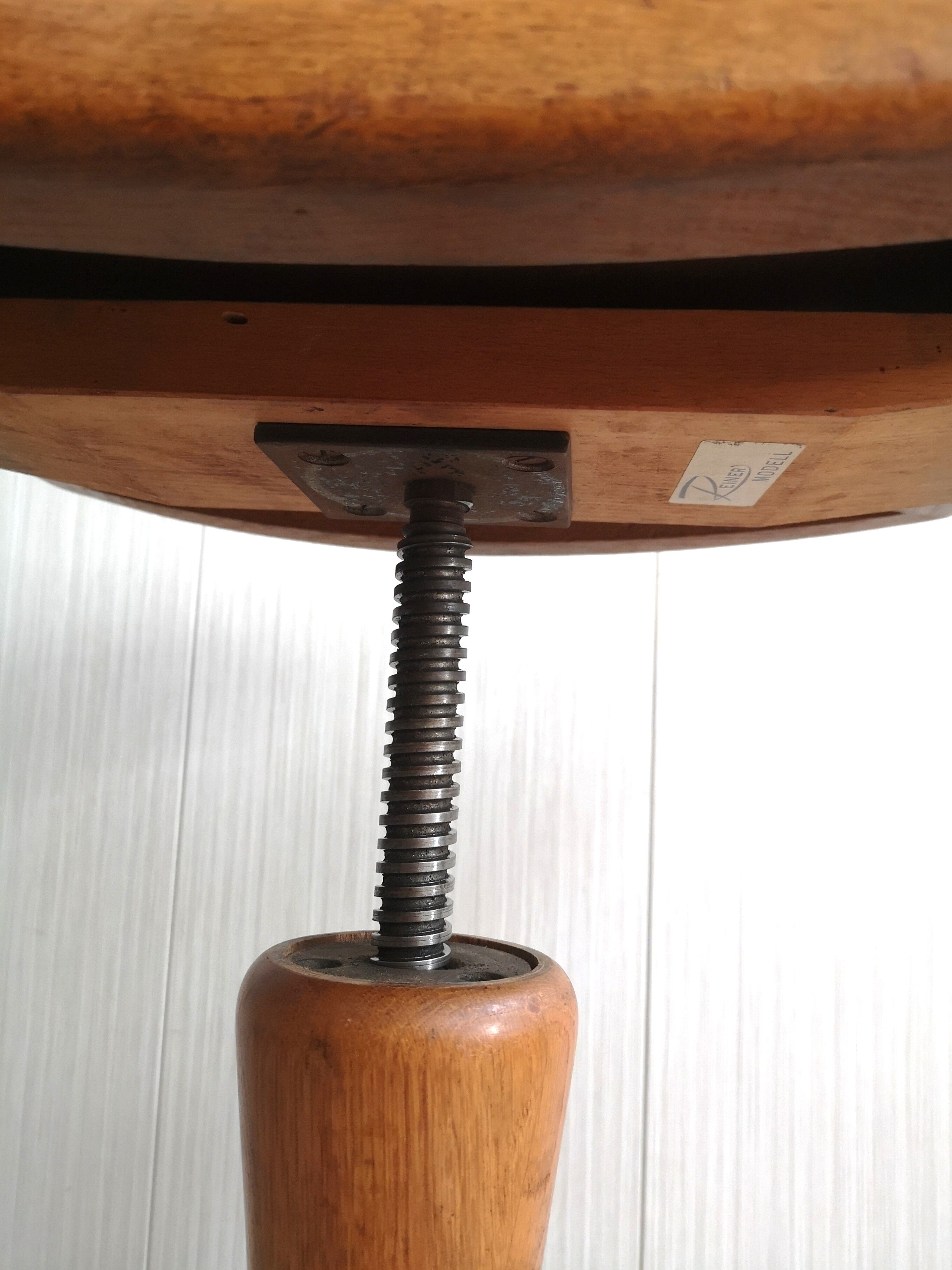 Mid-century swivel piano stool or dressing table seat by reiner modell, 1960s