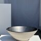 Duo of gray Indonesian ceramic bowls or salad bowls