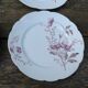 Lot of 5 old dessert plates patterned flowers