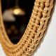 Round Wicker Framed Mirror, 1970s (MK10032)