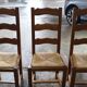3 solid oak Paillé chairs
