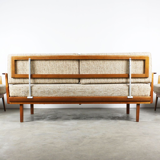 Antimott chairs - beige couch - brown by Wilhelm Knoll 1950s