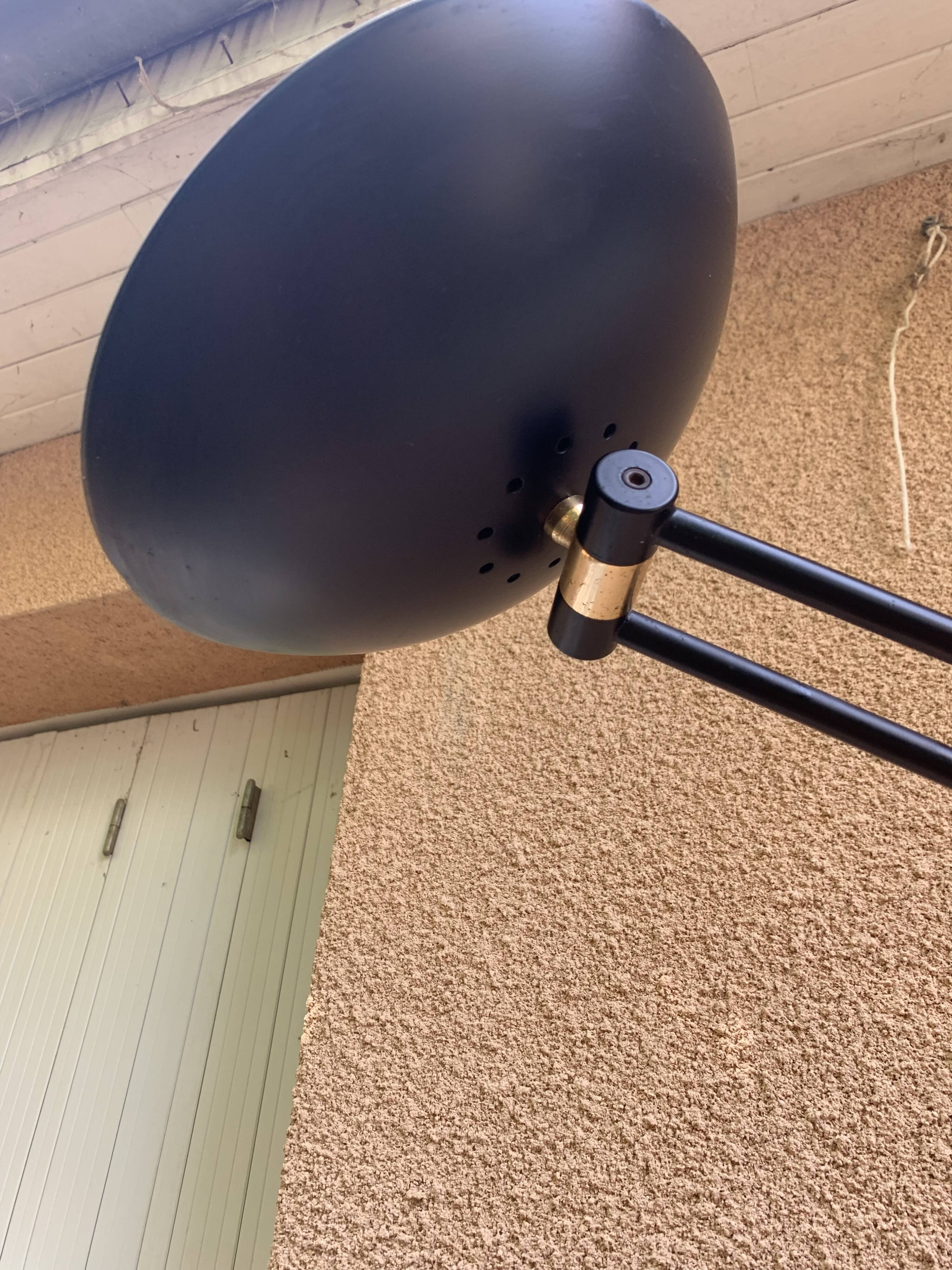 Varallo black halogen floor lamp alfa Italy model