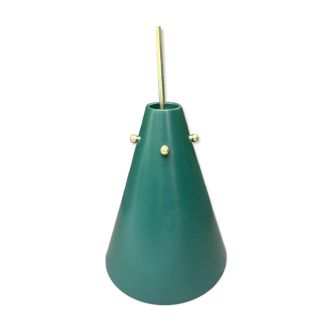 Lampadario a forma di cono in ottone, anni '70