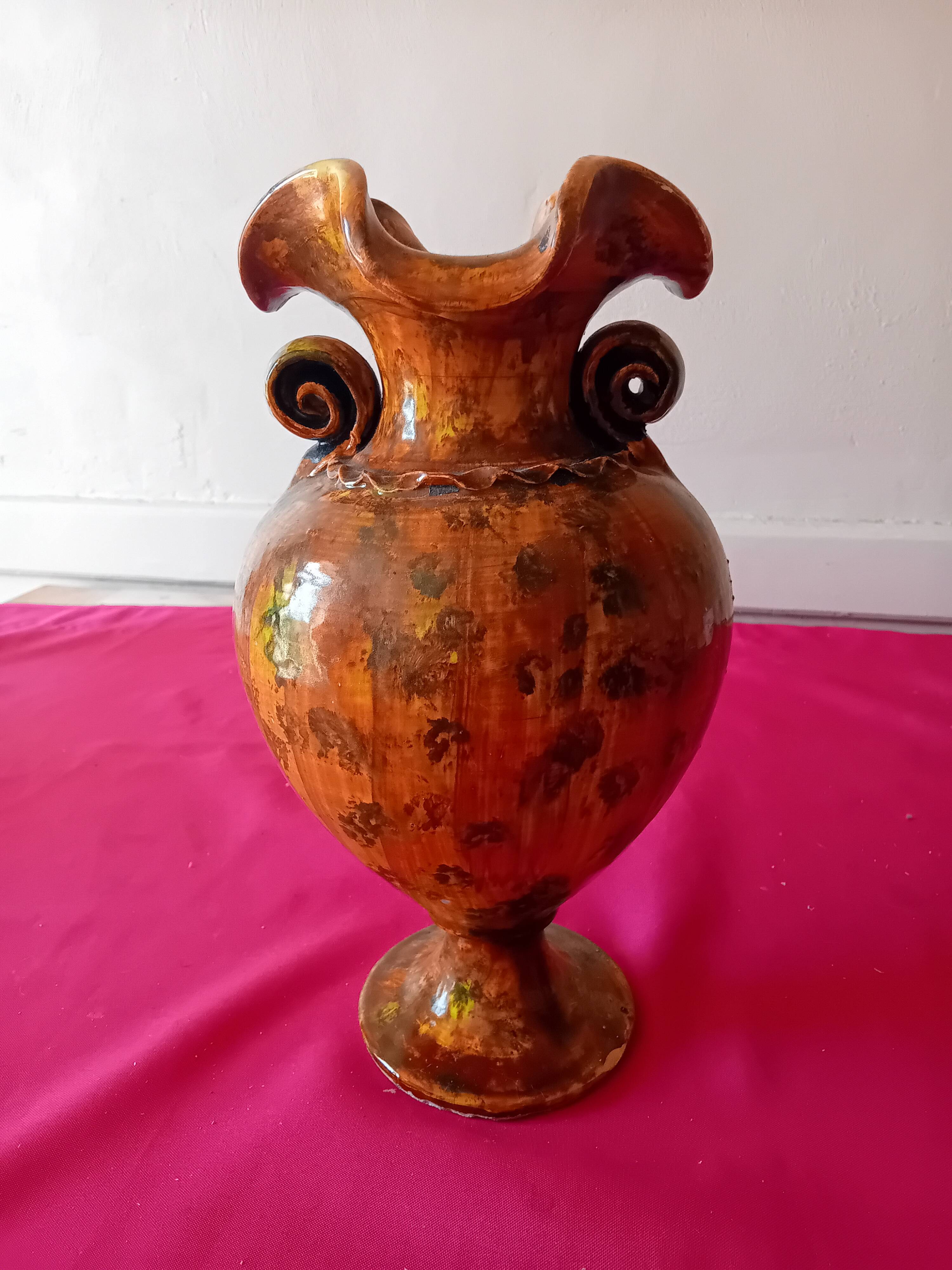 Vintage large stoneware vase