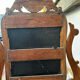 Walnut and marble dressing table, mercury mirror, circa 1850.