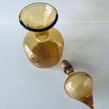 Vintage amber glass decanter