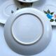 Stoneware dessert plates with floral decoration