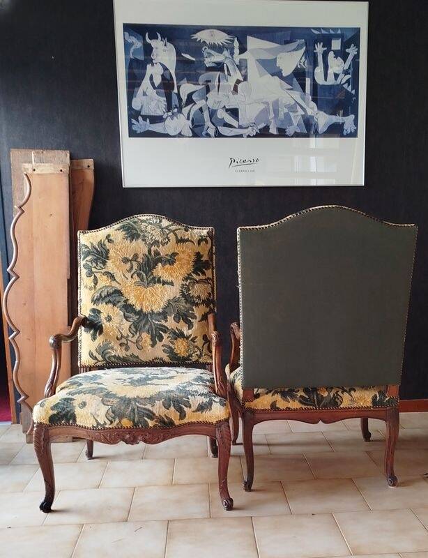 2 antique armchairs