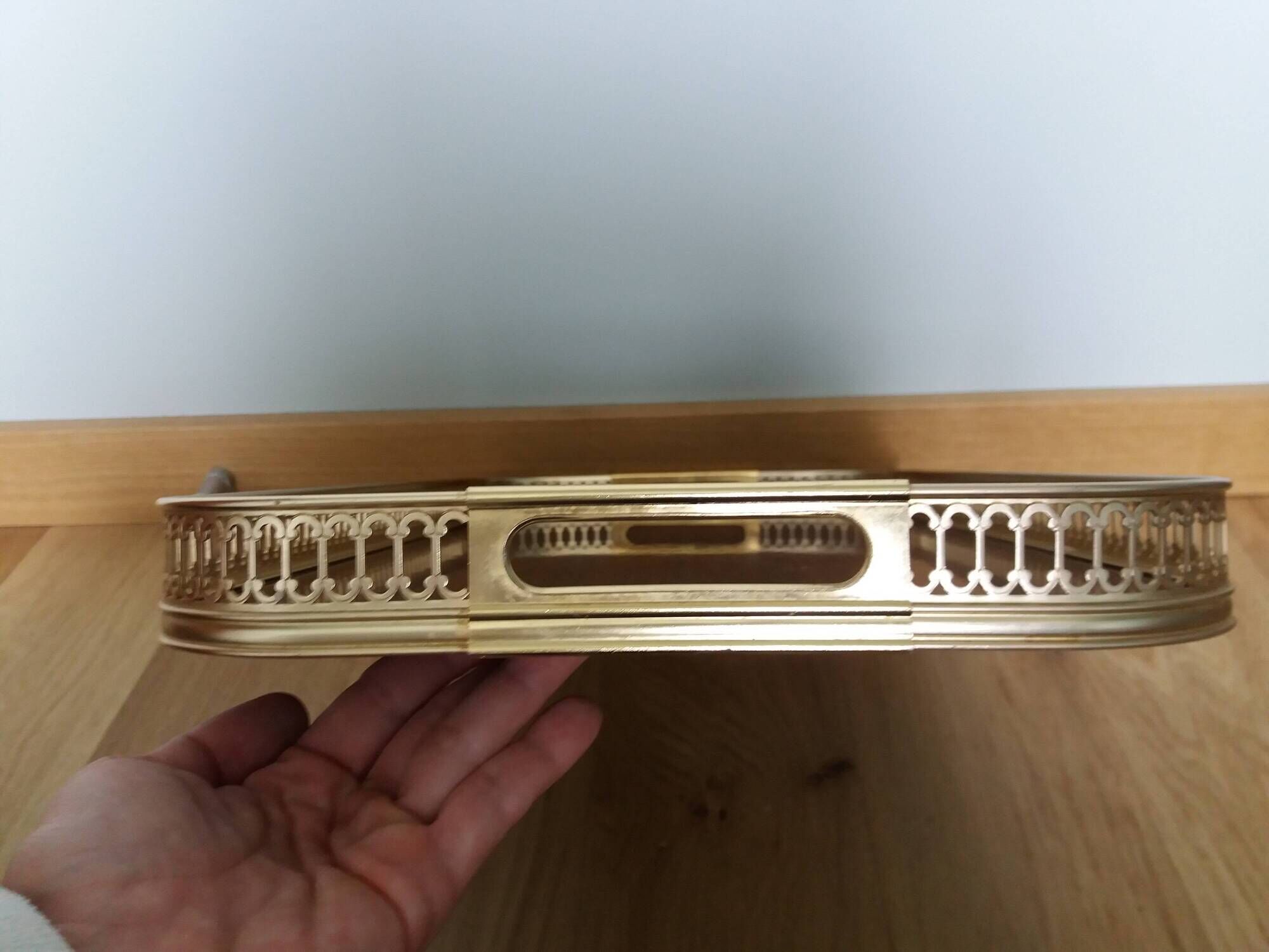 MB Italy openwork metal rim tray