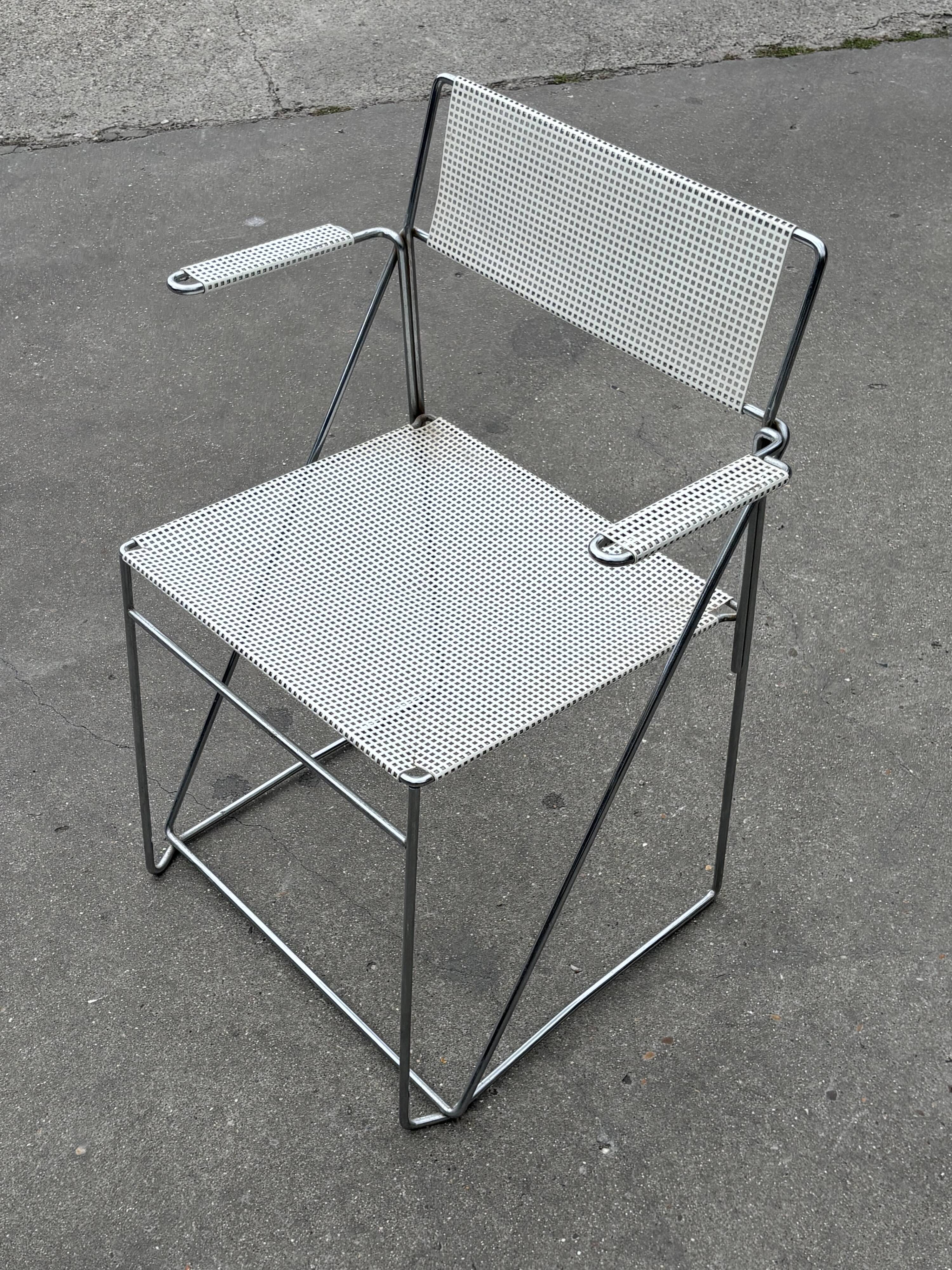 Set of 4 vintage X-Line dining chairs by Niels Jørgen Haugesen Denmark 1977