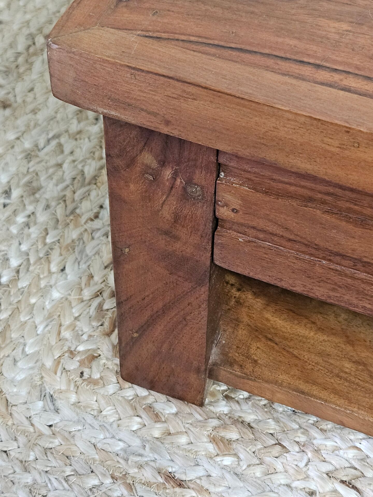 Pair of handcrafted walnut bedside tables from the 20th century.