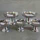 5 coupes à glace anciennes en inox