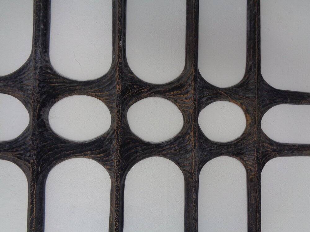 Large German Brutalist Iron Wall Sculpture, 1960s