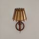 Rattan wall lamp 50s sognot 50's rattan wall light