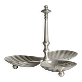 serviteur 3 compartiments métal brillant