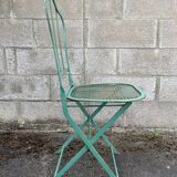 Set of 2 folding garden chairs XIXth
