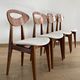 Lot 4 vintage chairs by Roger Landault for Sentou, France 1950