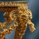 Antique gilded bronze and porcelain tripod, France, 19th century