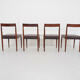 Set of four rosewood dining chairs by Lubke, Germany 1960's