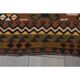 1970s Vintage Turkish Handmade Wool & Cotton Brown Runner Rug 178x475