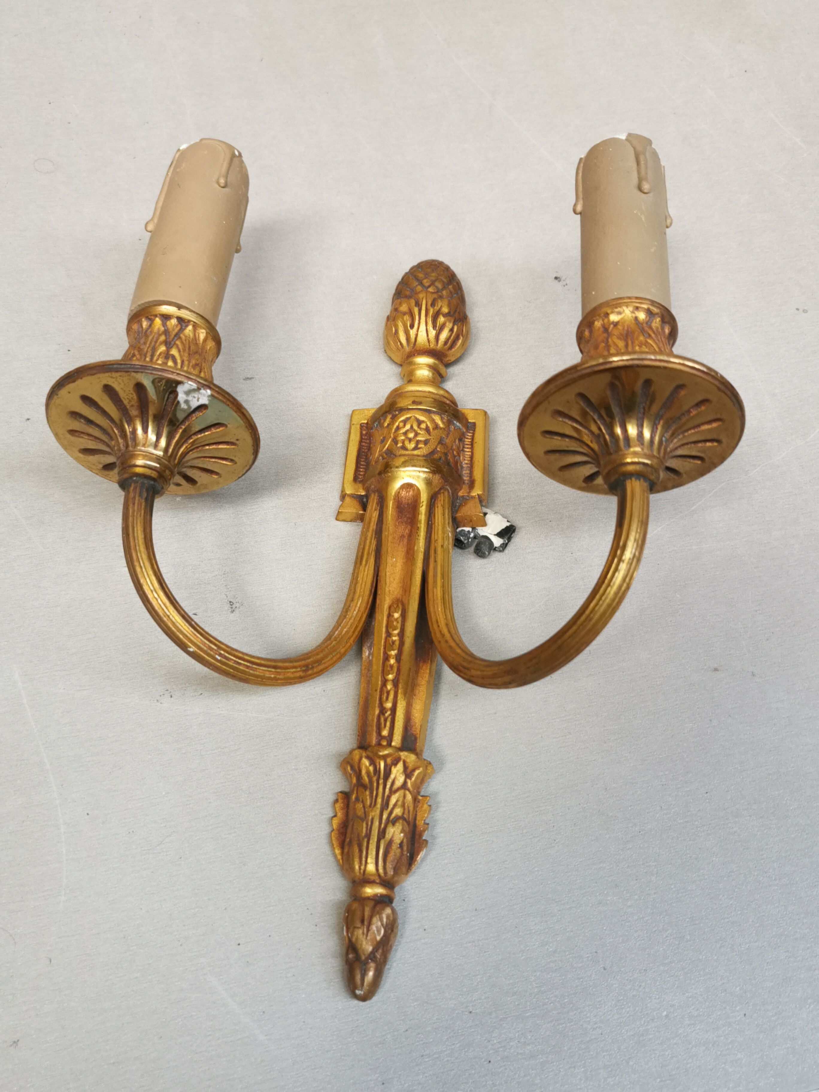 Louis xvi style bronze wall lamp