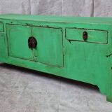 Small low buffet / TV cabinet in green patina