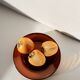 6 amber glass plates