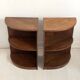 Pair of vintage 1950s corner side tables.