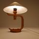 Mid-century modern sculptural table lamp in pine, 1970s.