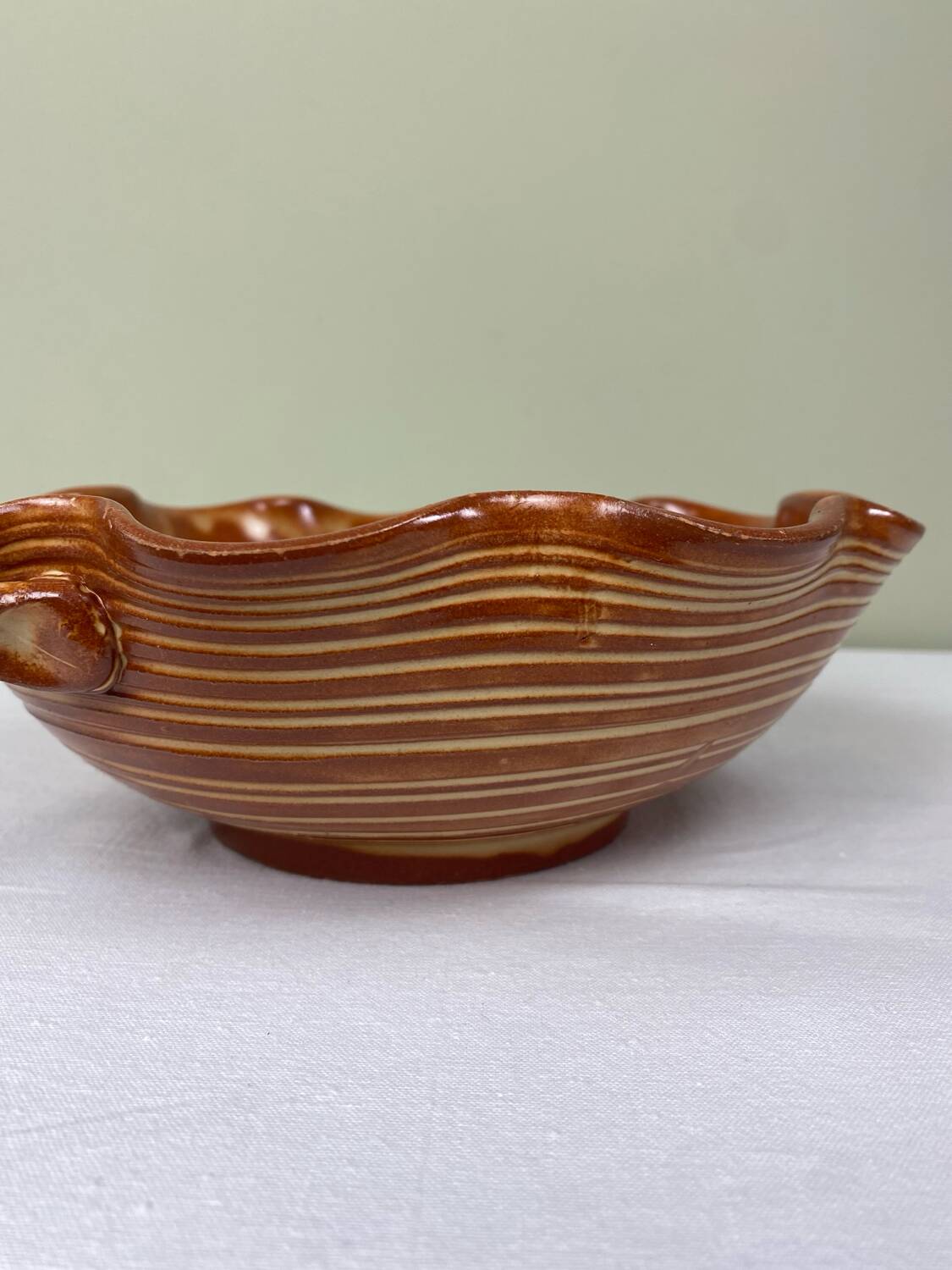 Glazed terracotta cup