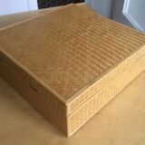 Straw marquetry box