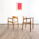 Paire de chaises de salle à manger modèle 57 par Niels O. Møller en teck