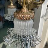 Chandelier " Art Nouveau " Bronze Solid gilded