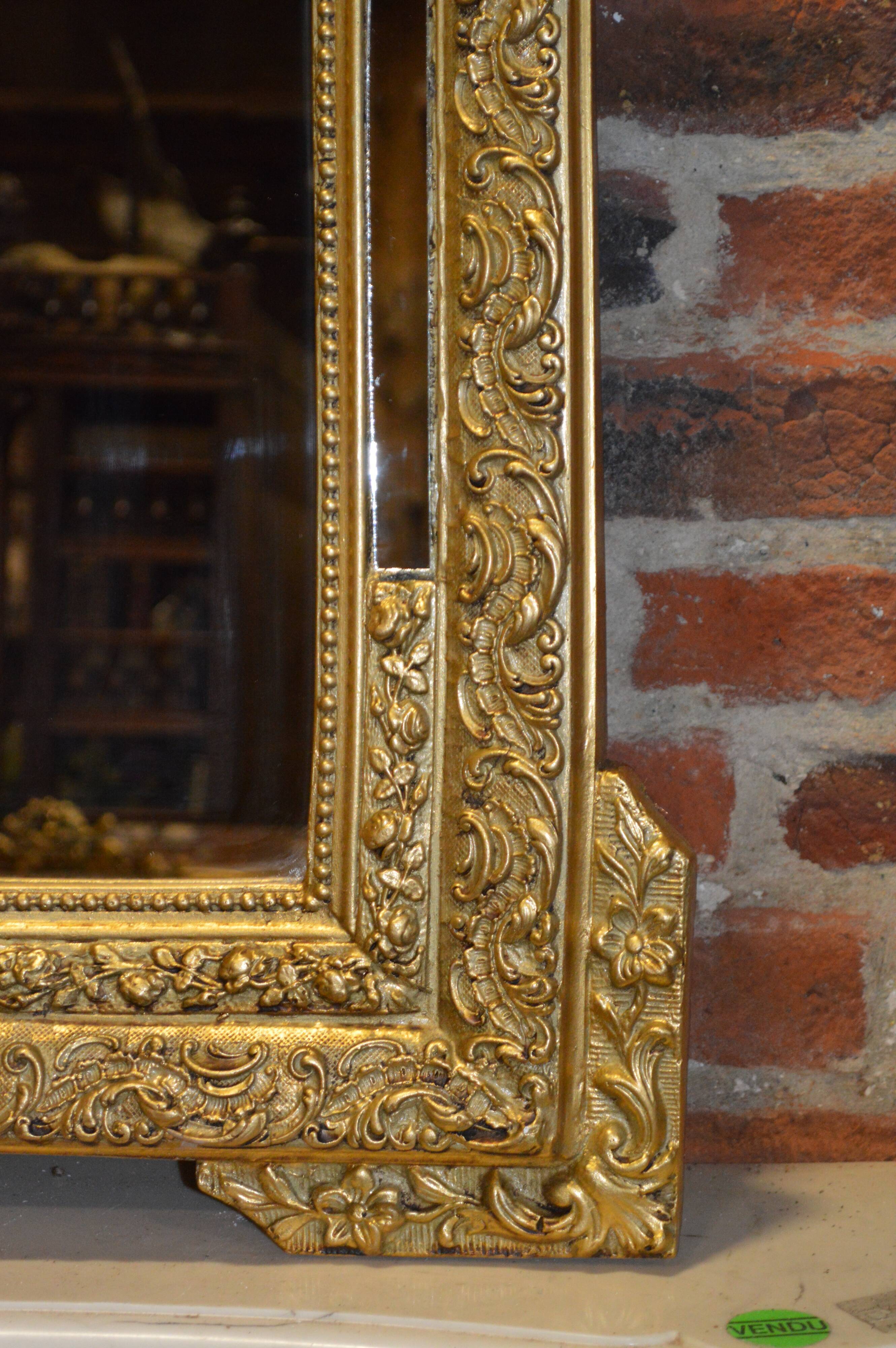 Golden mirror style Louis XV 81x119cm