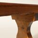 French Extra long solid elm wooden monastery bench, ca. 1850