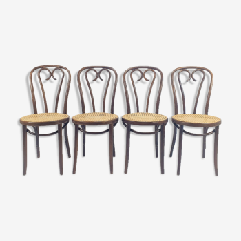 Ensemble de 4 chaises à manger Zpm Radomsko Bentwood 1960