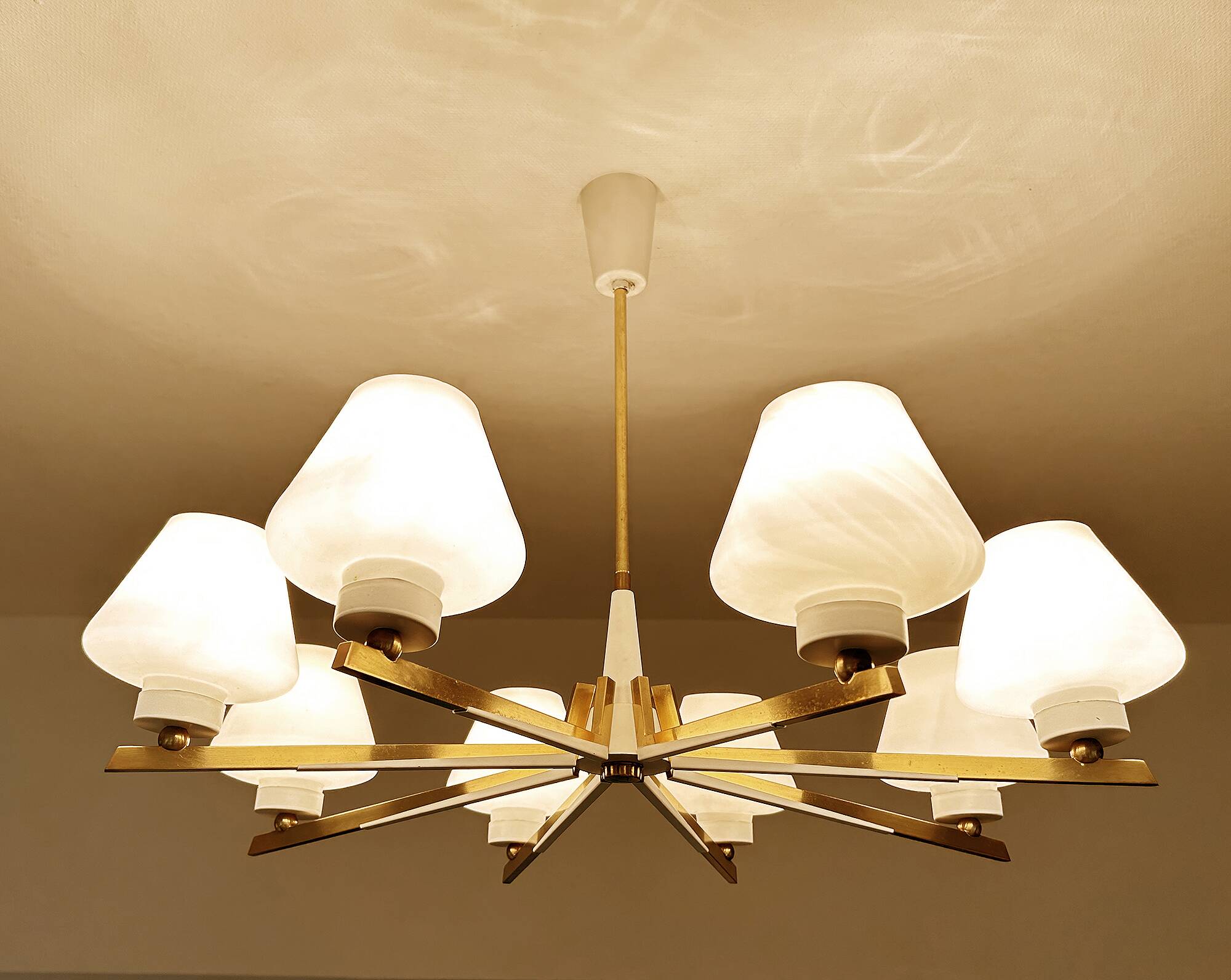 Large Mid Century Italian Pendant Light