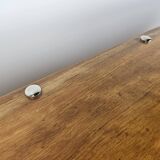 1940s Art Decò dressing table in blond walnut with sliding glass